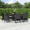 vidaXL Garden Dining Set Black, Cream White