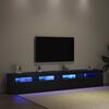 vidaXL TV Cabinet Set 3 pcs Black Oak 94.49 x 13.78 x 15.75 in