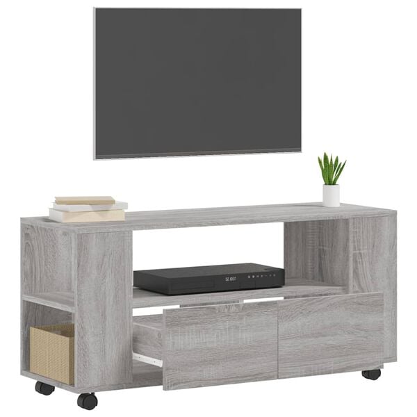 vidaXL TV Cabinet Grey Sonoma Engineered Wood Medium Stylish TV Cabinet