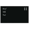 vidaXL Wall-mounted Magnetic Board Black 39.4"x23.6" Tempered Glass