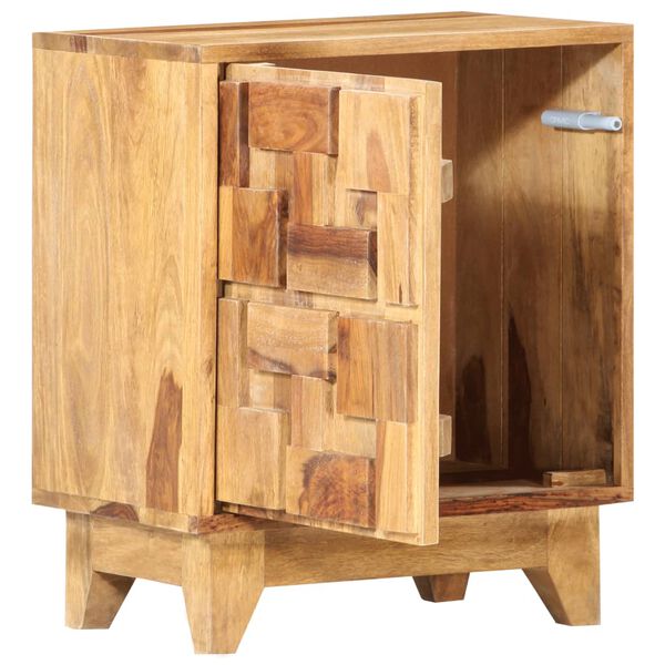 vidaXL Bedside Cabinet Acacia Wood Solid Acacia Wood 15.7x11.8x19.7 in