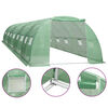 vidaXL Greenhouse Green PE mesh fabric, Galvanized steel Roomy Durable