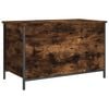 vidaXL Storage Bench Smoked oak Engineered wood, metal Compact