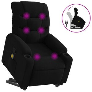 vidaXL Stand Up Massage Recliner Chair Black