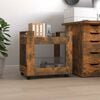 vidaXL Desk Trolley Smoked Oak 23.6x17.7x23.6" Engineered Wood
