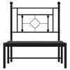 vidaXL Bed Frame Black Powder-Coated Steel Small Single Bed Frame