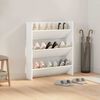vidaXL Wall Shoe Cabinet White Engineered wood Medium Wall mounting