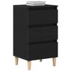 vidaXL Bedside Cabinet with Drawer Black Oak 15.75 x 13.78 x 27.56 in