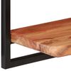 vidaXL Wall Shelf Set of 2 Natural Wood with Black Frame