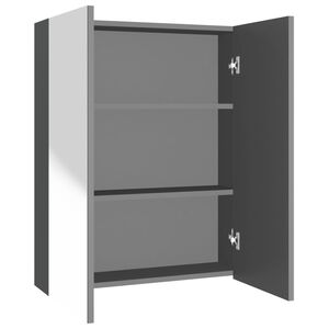 vidaXL Mirror Cabinet Anthracite MDF with Melamine surface and Glass