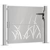 vidaXL Garden Gate 41.3x41.3" Corten Steel Grass Design