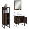 vidaXL Bathroom Cabinet Set Brown Oak Engineered Wood Bathroom Cabinet Set