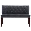 vidaXL Bench Grey Faux suede leather (100% polyester), foam, plywood, rubber