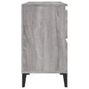 vidaXL Sink Cabinet Grey Sonoma Engineered Wood, Metal Sink Cabinet