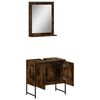 vidaXL Bathroom Cabinet Set Smoked Oak