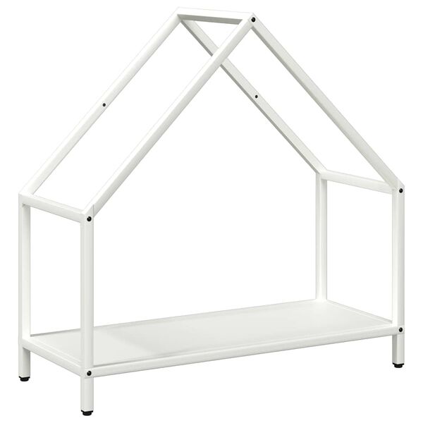 vidaXL Firewood Rack White 23.6x9.8x23.6" Cold-rolled steel