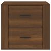 vidaXL Bedside Cabinet Brown Oak Engineered Wood Bedside Cabinet