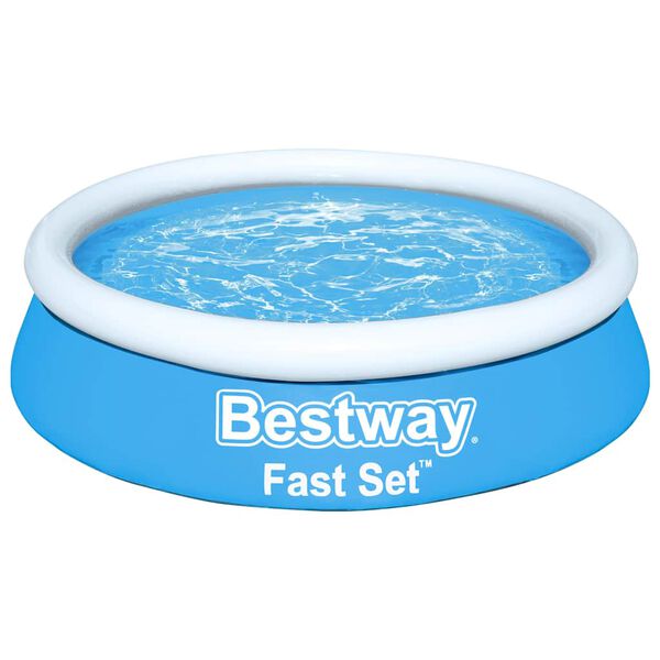 Bestway Inflatable Pool Blue PVC, Polyester mesh 72 in Collapsible