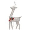 vidaXL Christmas Reindeer Family Set of 3 Gold Fabric, steel Large