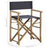 vidaXL Director's Chair Set of 2 Dark Grey Bamboo, Polyester Standard