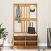 vidaXL Hall Tree Acacia wood finish Solid pine wood, engineered wood