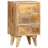 vidaXL Bedside Cabinet Brown Solid Mango Wood Medium Bedside Cabinet