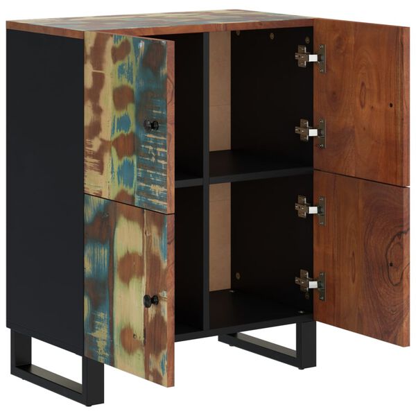 vidaXL Sideboard Mixed Colors Solid Reclaimed Wood, Iron Medium