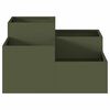 vidaXL Garden Planter Olive green 80 x 80 x 48 cm Steel