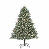 vidaXL Artificial Christmas Tree with 300 LEDs Green 82.68 in