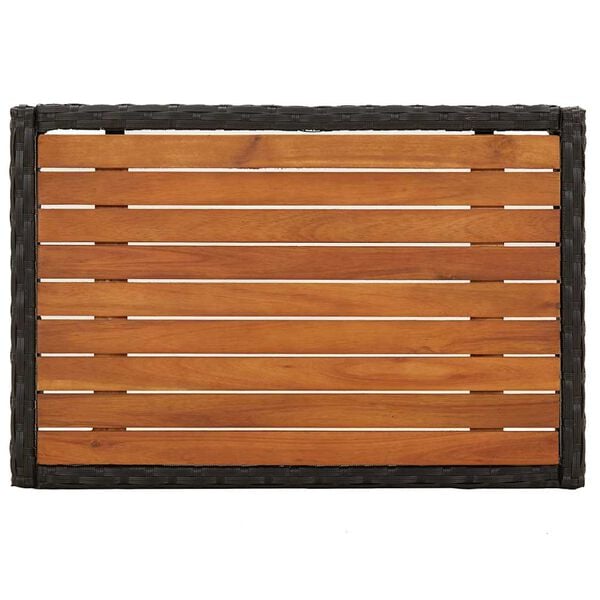 vidaXL Garden Reclining Chair Set of 3 Black