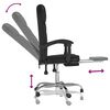 vidaXL Reclining Office Chair Black Faux leather Adjustable Swivel