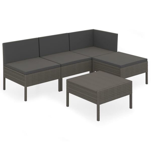 vidaXL Garden Lounge Set Grey