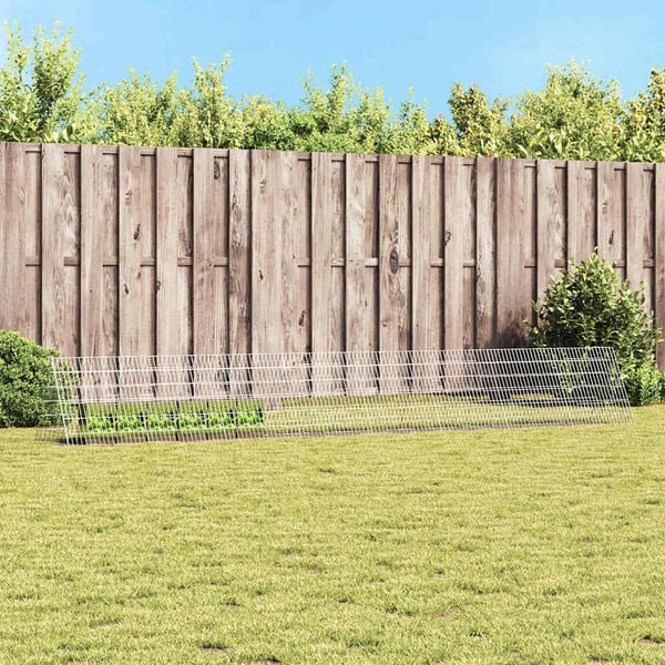 vidaXL Rabbit Cage Silver 650 x 55 x 55 cm Galvanised Steel