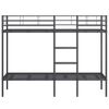 vidaXL Bunk Bed Black Steel, Mesh Fabric Small Single Bunk Bed