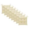vidaXL Garden Chair Set of 8 Cream white, Natural teak