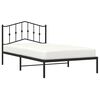 vidaXL Bed Frame Black Steel Twin Bed Frame Rectangular Modern