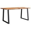 vidaXL Dining Table Wood brown and black