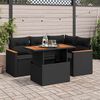 vidaXL Garden Sofa Set Black