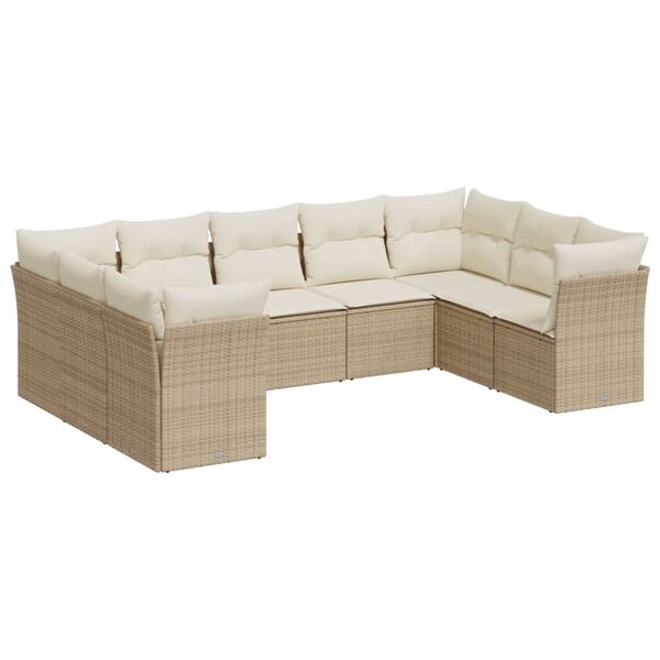 vidaXL Garden Sofa Set Beige