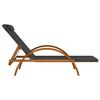 vidaXL Sun Lounger Grey Textilene, solid poplar wood Standard