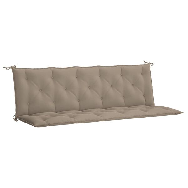 vidaXL Garden Bench Cushion Set of 2 Taupe Oxford fabric (100% polyester)