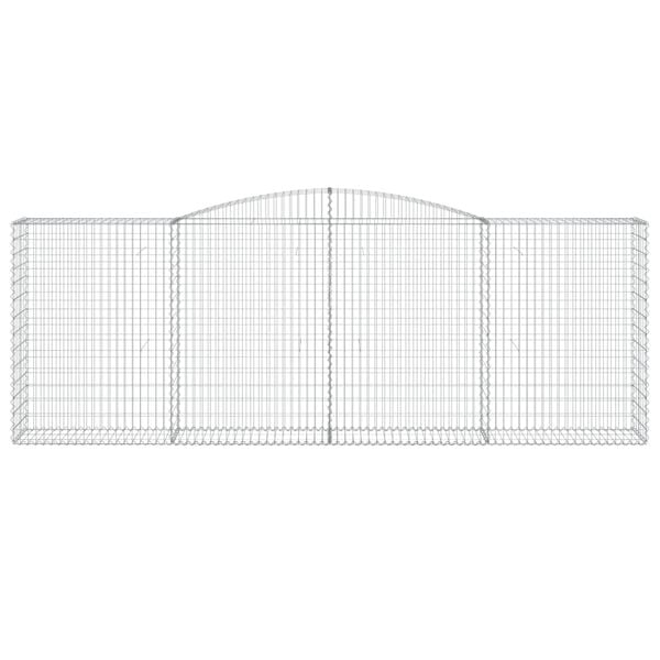 vidaXL Gabion Basket Set of 4 Silver Galvanized iron Large Durable