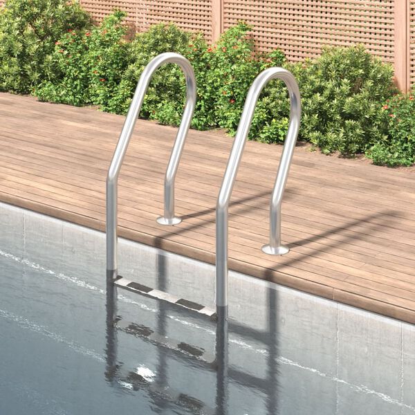 vidaXL Pool Ladder 21.3x15.0x62.2" 304 Stainless Steel
