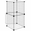 vidaXL Pet Cage Black Powder-coated steel Small Collapsible Pet Cage