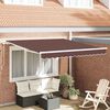 vidaXL Retractable Awning Brown, White