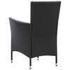 vidaXL Garden Table And Chair Black