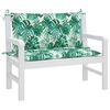 vidaXL Garden Bench Cushion Set of 2 Leaf pattern on a white background