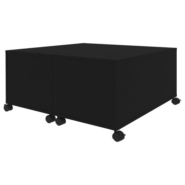 vidaXL Coffee Table Black Engineered wood Small Extendable