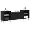 vidaXL TV Cabinet Black Oak 62.99 x 13.78 x 21.65 in Engineered Wood