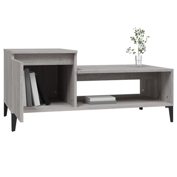 vidaXL Coffee Table Gray Sonoma Engineered wood Medium Coffee Table